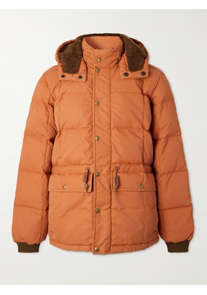 RRL - Barrett Quilted Padded Nylon Hooded Jacket - Men - Orange - XS