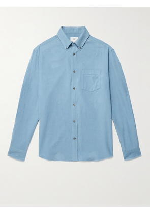 Dunhill - Button-Down Collar Cotton and Cashmere-Blend Corduory Shirt - Men - Blue - S