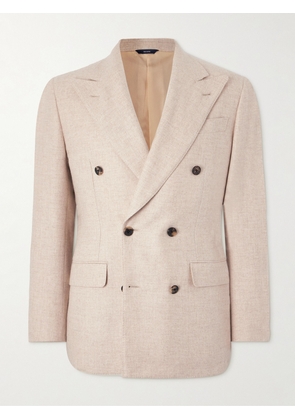 Thom Sweeney - Unstructured Double-Breasted Cashmere Blazer - Men - Neutrals - IT 46