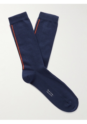 Paul Smith - Striped Cotton-Blend Socks - Men - Blue