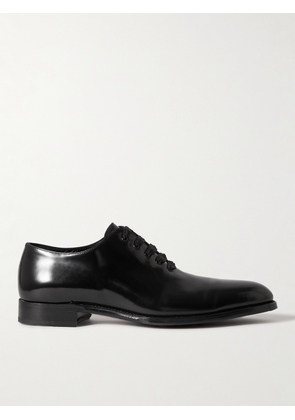 Dunhill - Glossed-Leather Oxford Shoes - Men - Black - EU 41