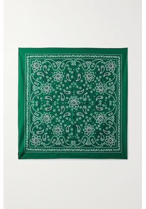Drake's - Paisley-Print Cotton Bandana - Men - Green