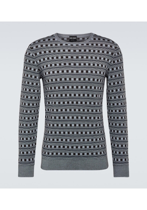 Giorgio Armani Jacquard wool-blend sweater