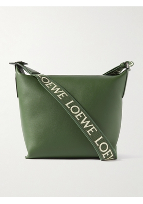 LOEWE - Small Cubi Leather Messenger Bag - Men - Green