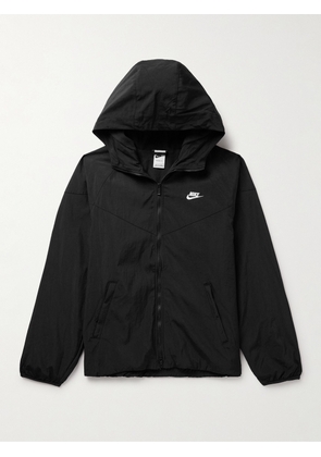 Nike - Sportswear Windrunner Logo-Embroidered Therma-FIT Hooded Jacket - Men - Black - S