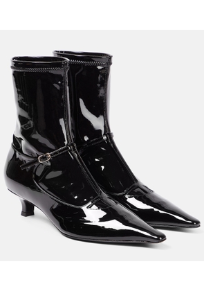 The Row Cyd patent leather ankle boots