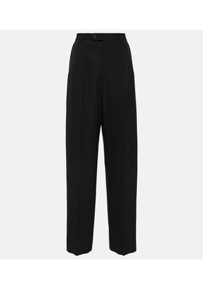 Balenciaga Mid-rise wool wide-leg pants