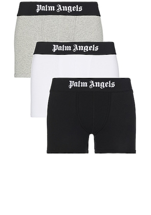 Palm Angels Bwg Boxers Tri Pack in Multi - Black. Size L (also in M, S, XL/1X).