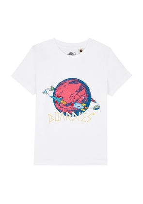 Boardies Kids Rockets Printed Cotton T-shirt - White - 5 Years