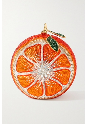 Judith Leiber Couture - Tangerine Crystal-embellished Gold-tone Clutch - Orange - One size