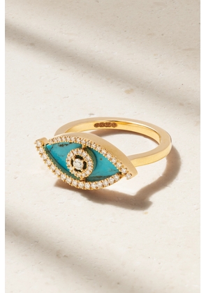 Messika - Lucky Eye 18-karat Rose Gold Turquoise Ring - 50,52,55