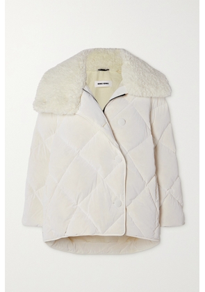 IENKI IENKI - Queen Faux Shearling-trimmed Quilted Shell Down Jacket - White - x small,small,medium