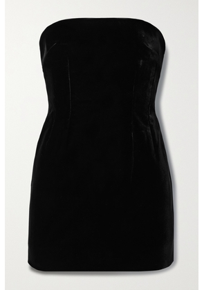 WARDROBE.NYC - Strapless Velvet Mini Dress - Black - xx small,x small,small,medium,large,x large
