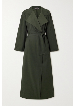 Cortana - + Net Sustain Camille Belted Twill Trench Coat - Green - FR36,FR38,FR40,FR42