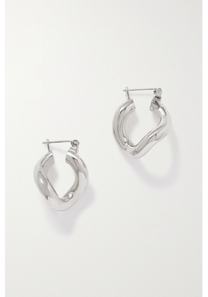 Laura Lombardi - Mini Anima Platinum-plated Recycled Hoop Earrings - Silver - One size