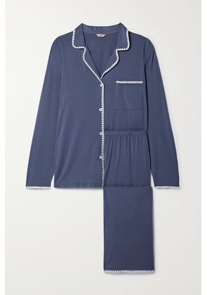 Eberjey - + Net Sustain Frida Whipstitched Stretch-tencel™ Modal Jersey Pajama Set - Blue - x small,small,medium,large,x large