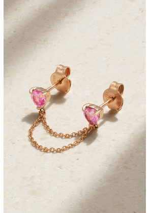 Roxanne First - 14-karat Rose Gold Sapphire Earrings - Pink - One size