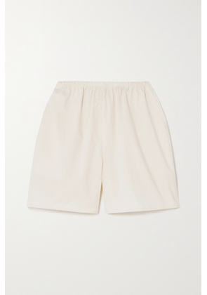 Deiji Studios - Organic Cotton-poplin Shorts - Off-white - x small,small,medium,large,x large