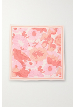 Peony - + Net Sustain Floral-print Ecovero™ And Silk-blend Scarf - Pink - One size