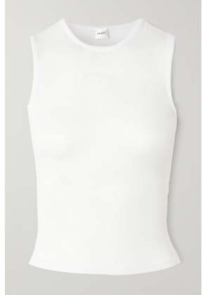 LESET - Julien Stretch-modal And Cashmere-blend Tank - White - x small,small,medium,large