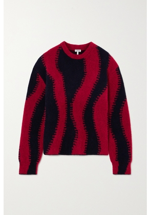 Loewe - Wool-blend Jacquard Sweater - Red - x small,small,medium,large