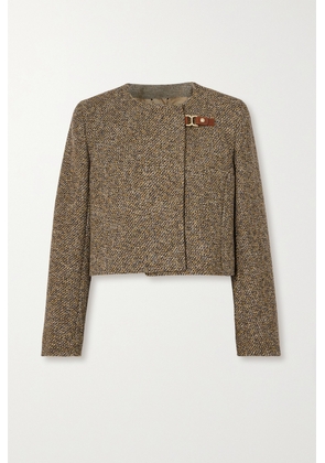 Chloé - Embellished Cropped Wool-blend Tweed Jacket - Neutrals - FR34,FR36,FR38,FR40,FR42,FR44,FR46