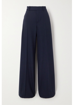 Chloé - High-rise Wool-blend Wide-leg Pants - Blue - FR34,FR36,FR38,FR40,FR42,FR44,FR46