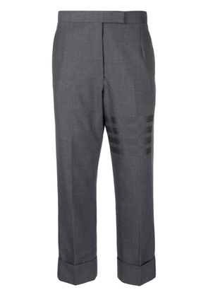 Thom Browne 4-Bar stripe cropped wool trousers - Grey