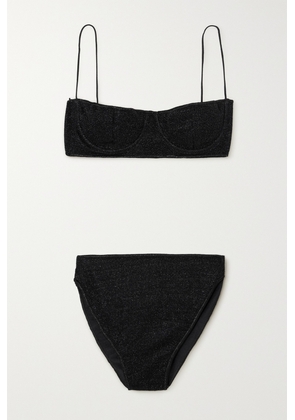 Oséree - Lumière Metallic Underwired Bikini - Black - small,medium,large,x large