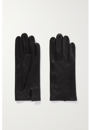 Loewe - Anagram Perforated Leather Gloves - Black - 7,7.5,8