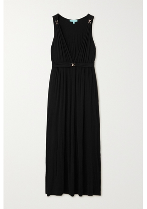 Melissa Odabash - Harper Belted Embellished Stretch-jersey Maxi Dress - Black - x small,small,medium,large