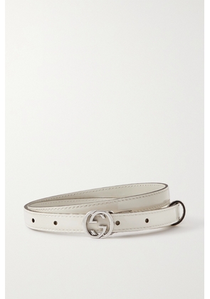 Gucci - Interlocking G Patent-leather Belt - White - 70,75,80,85,90