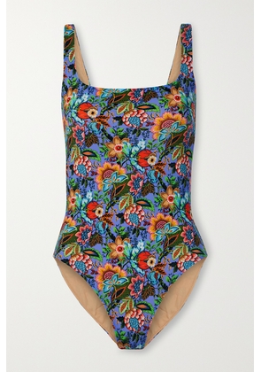 Etro - Floral-print Swimsuit - Blue - x small,small,medium,large,x large