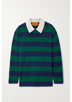 Guest In Residence - Rugby Oversized Striped Cashmere Sweater - Green - x small,small,medium,large,x large