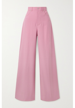 Gucci - Wool-twill Wide-leg Pants - Pink - IT36,IT38,IT40,IT42,IT44