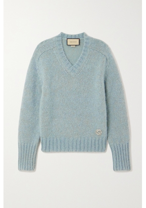 Gucci - Crystal-embellished Mohair-blend Sweater - Blue - XS,S,M,L