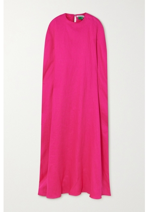 BERNADETTE - Eleonore Cape-effect Linen Gown - Pink - FR34,FR36,FR38,FR40,FR42,FR44,FR46