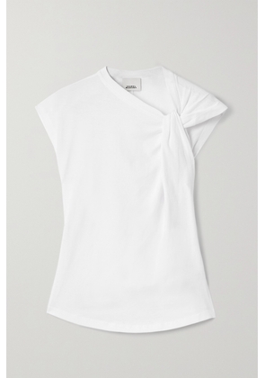 Isabel Marant - Nayda Knotted Cotton-jersey Top - White - x small,small,medium,large,x large
