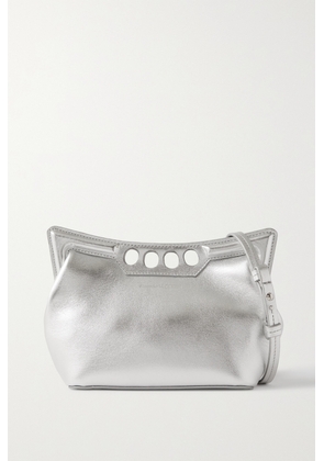 Alexander McQueen - Mini Peak Cutout Leather Shoulder Bag - Silver - One size