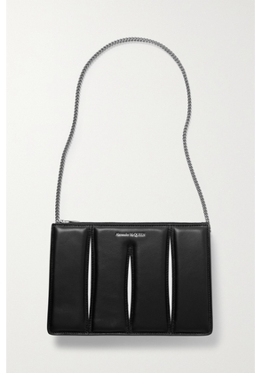 Alexander McQueen - The Slash Cutout Two-tone Leather Shoulder Bag - Black - One size