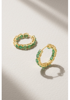 House Of Meraki - Vianna 18-karat Gold Emerald Hoop Earrings - Green - One size