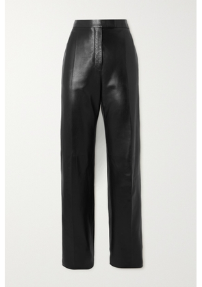 Alexander McQueen - Leather Straight-leg Pants - Black - IT38,IT40,IT42