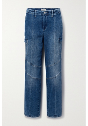 L'AGENCE - Brooklyn High-rise Straight-leg Cargo Jeans - Blue - 24,25,26,27,28,29,30,31,32