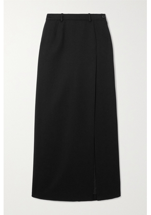 Balenciaga - Wrap-effect Wool-gabardine Maxi Skirt - Black - FR34,FR36,FR38