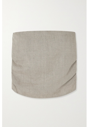 Faithfull The Brand - + Net Sustain Praiyah Strapless Shirred Linen Top - Neutrals - x small,small,medium,large,x large,xx large