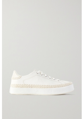 Chloé - + Net Sustain Telma Rope-trimmed Leather Sneakers - White - IT35,IT36,IT37,IT38,IT39,IT40,IT41,IT42