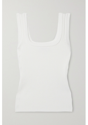 Aje - Bronte Ribbed-knit Tank - Ivory - xx small,x small,small,medium,large,x large