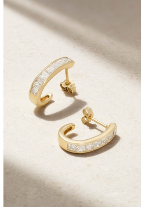 Lucy Delius - 14-karat Recycled Gold Diamond Hoop Earrings - One size