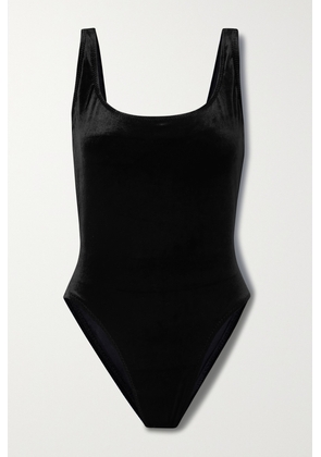 Norma Kamali - Mio Velvet Swimsuit - Black - x small,small,medium,large,x large