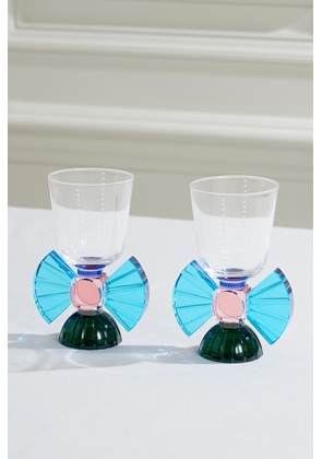 Reflections Copenhagen - Somerset Set Of Two Crystal Glasses - Blue - One size